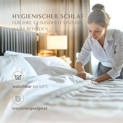 Excellence Natürlicher Topper mit pflegeleichtem Bezug, geeignet für hygienischen Schlafkomfort und regelmäßige Reinigung.