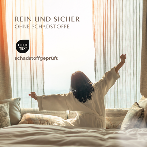 Schadstoffgeprüftes Kissen mit OEKO-TEX® Zertifizierung für ein sicheres Schlafgefühl