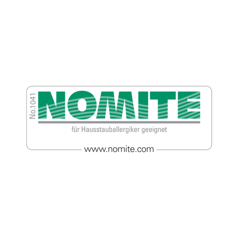NOMITE Logo mit grünem NOMITE-Schriftzug