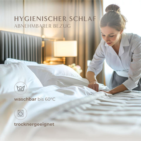 Excellence Matratze 1000+ mit abnehmbarem, waschbarem Bezug für hygienischen Schlafkomfort und einfache Pflege im Alltag.