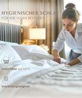 Premium Seitenschläferkissen mit pflegeleichter Verarbeitung, waschbarem Bezug und hochwertiger Hotelqualität.