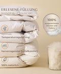 Halbdaunendecke mit bauschiger Daunen- und Federfüllung für optimalen Schlafkomfort und Temperaturregulierung