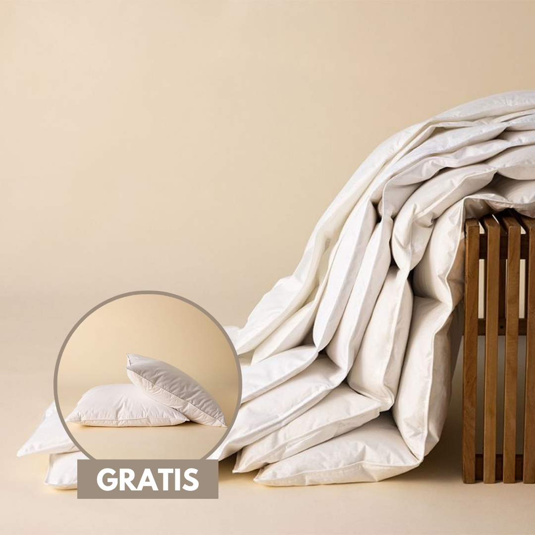 Excellence Gänsedaunendecke + kostenlos: 3-Kammer Gänsedaunenkopfkissen